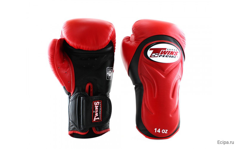 Боксерские перчатки Twins Special BGVL6 black red 10 oz