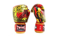 Боксерские перчатки Twins Special FBGVL3-52 Dragon red gold 12 oz Боксерские перчатки Twins Special FBGVL3-52 Dragon red gold 12 oz