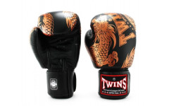 Боксерские перчатки TWINS Special FBGVL3-49 black brown 16 oz Боксерские перчатки TWINS Special FBGVL3-49 black brown 16 oz