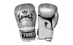 Боксерские перчатки TKB Snake White Silver 14 oz