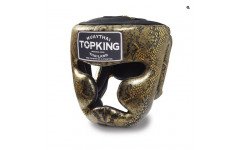 Боксерский шлем Top King Gold / Black "Snake Edition" Head Guard XL