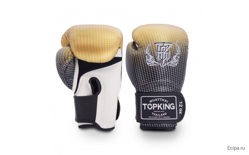 Боксерские перчатки Top King Boxing SUPER AIR STAR gold 10 oz