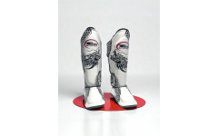 Защита голени Twins Special FSGL10-49 white black - L Защита голени Twins Special FSGL10-49 white black - L