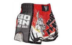 Шорты для бокса BORN TO BE TIGER WHITE-RED L