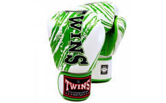Боксерские перчатки TWINS FBGVL3-TW2 WHITE-GREEN 10 oz Боксерские перчатки TWINS FBGVL3-TW2 WHITE-GREEN 10 oz
