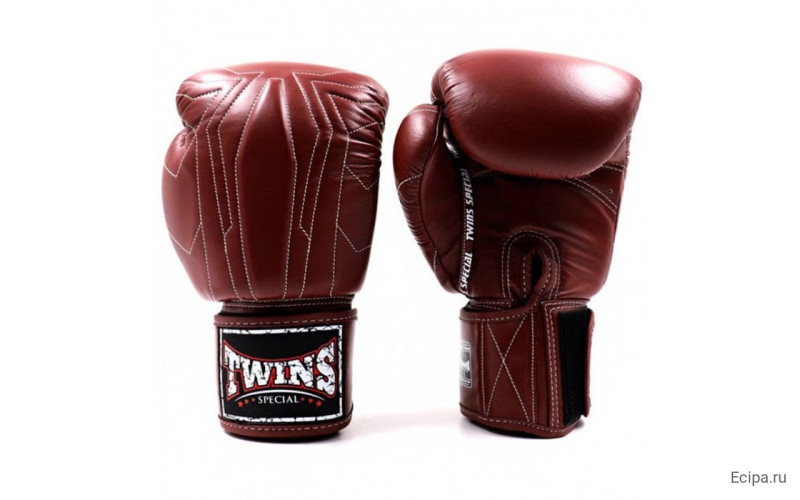Боксерские перчатки Twins Special BGVL14 Dark Brown 16 oz